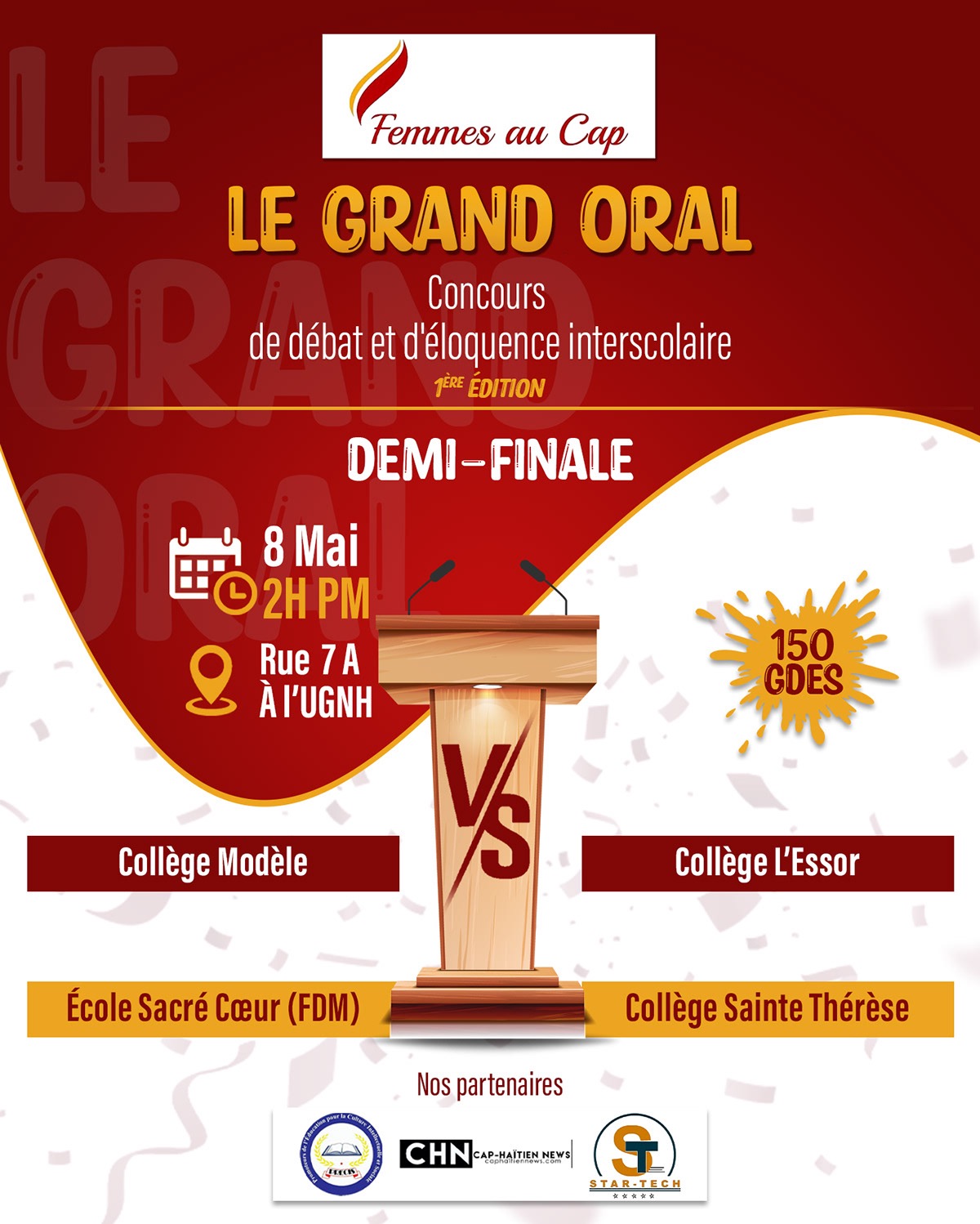 Flyer for the "Le Grand Oral" Competition