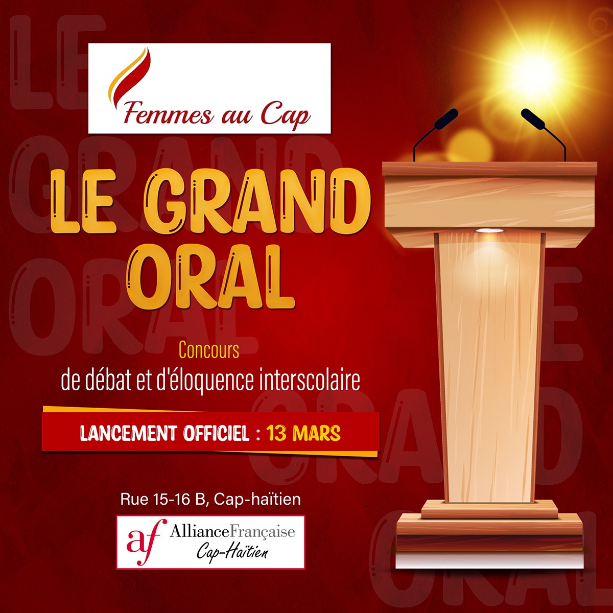 Flyer for the "Le Grand Oral" Competition