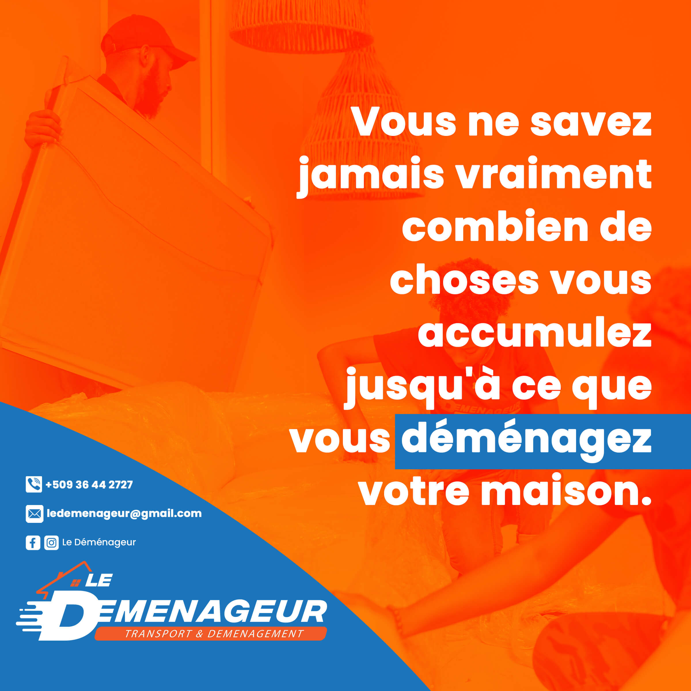 Poster created for Le Démenageur
