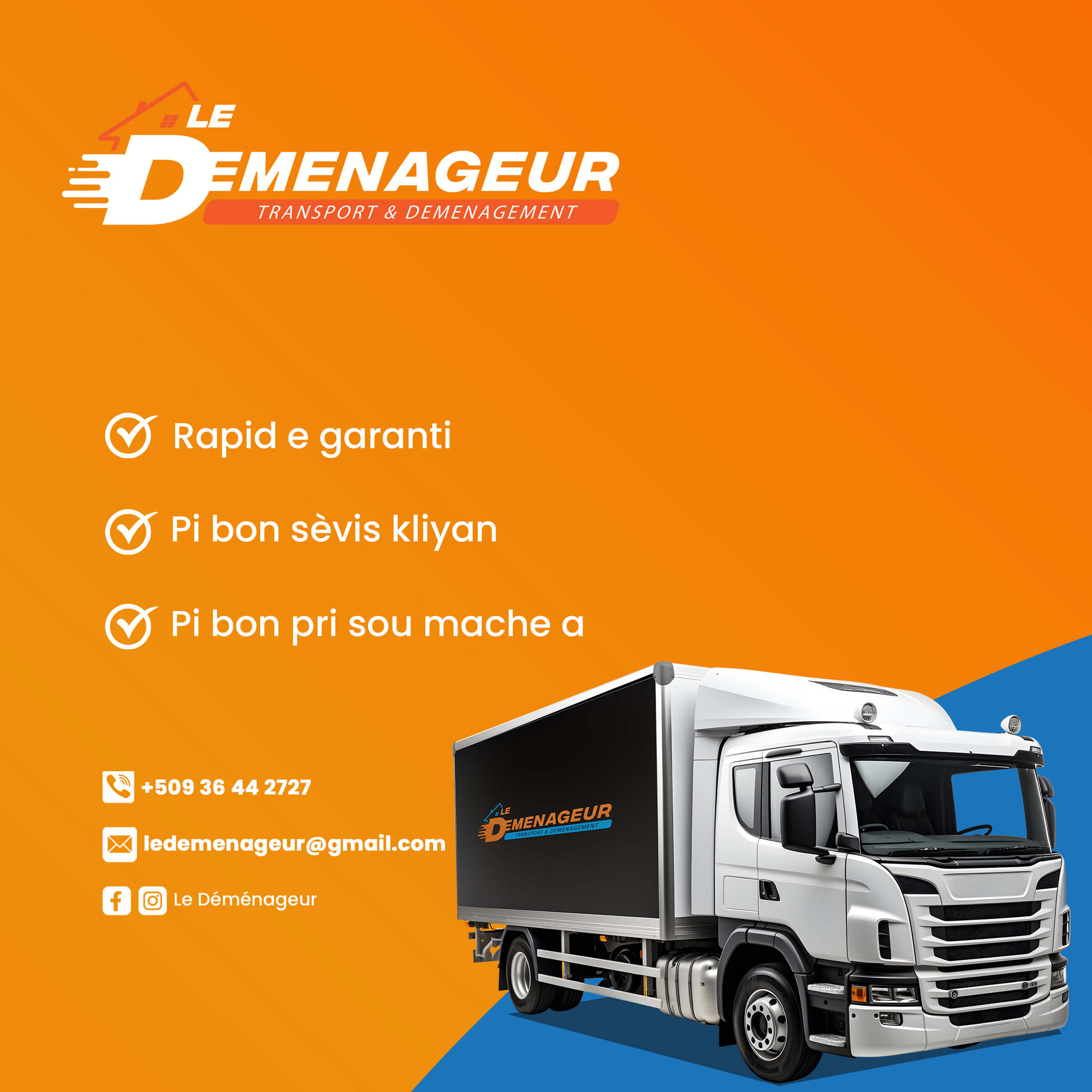 Poster created for Le Démenageur