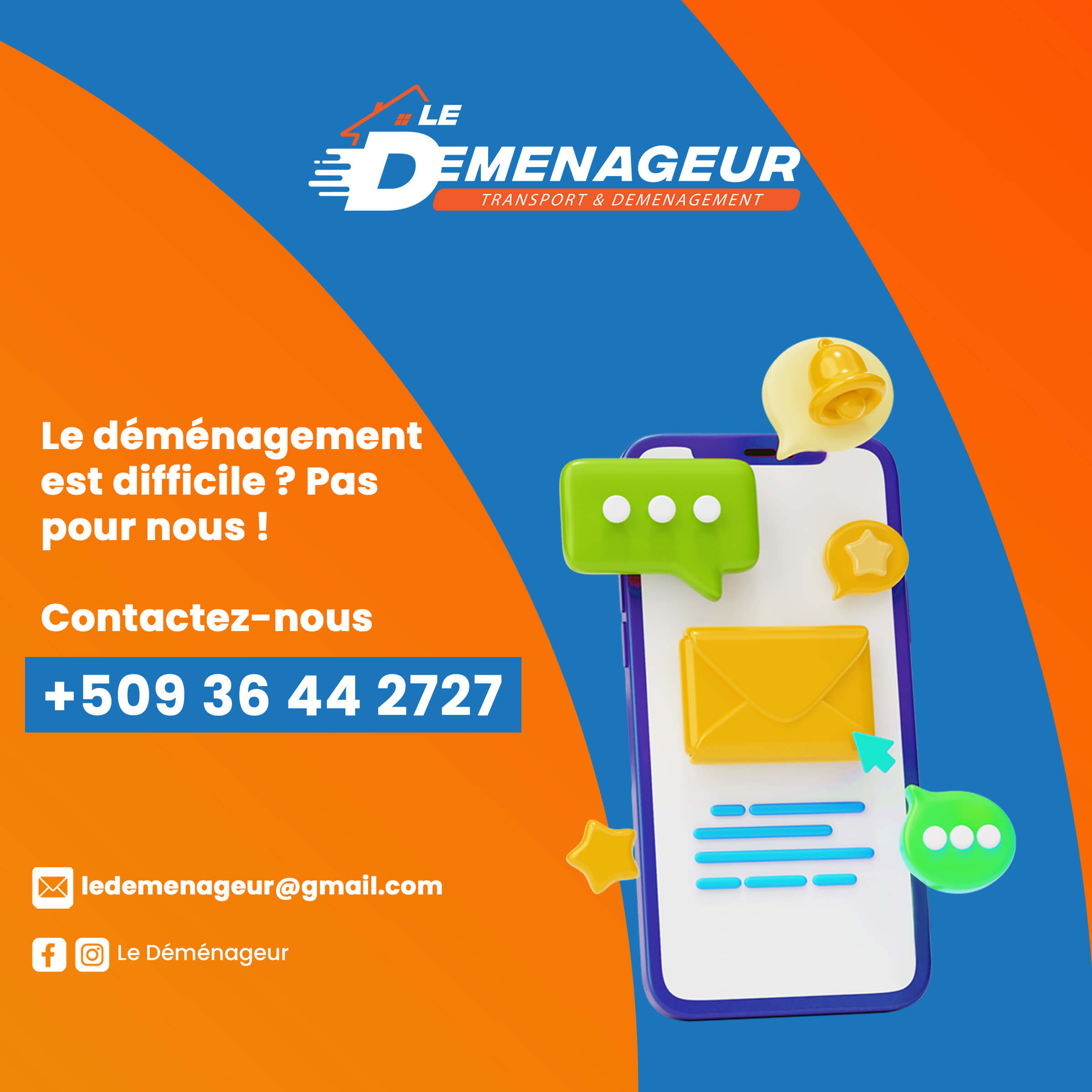 Poster created for Le Démenageur