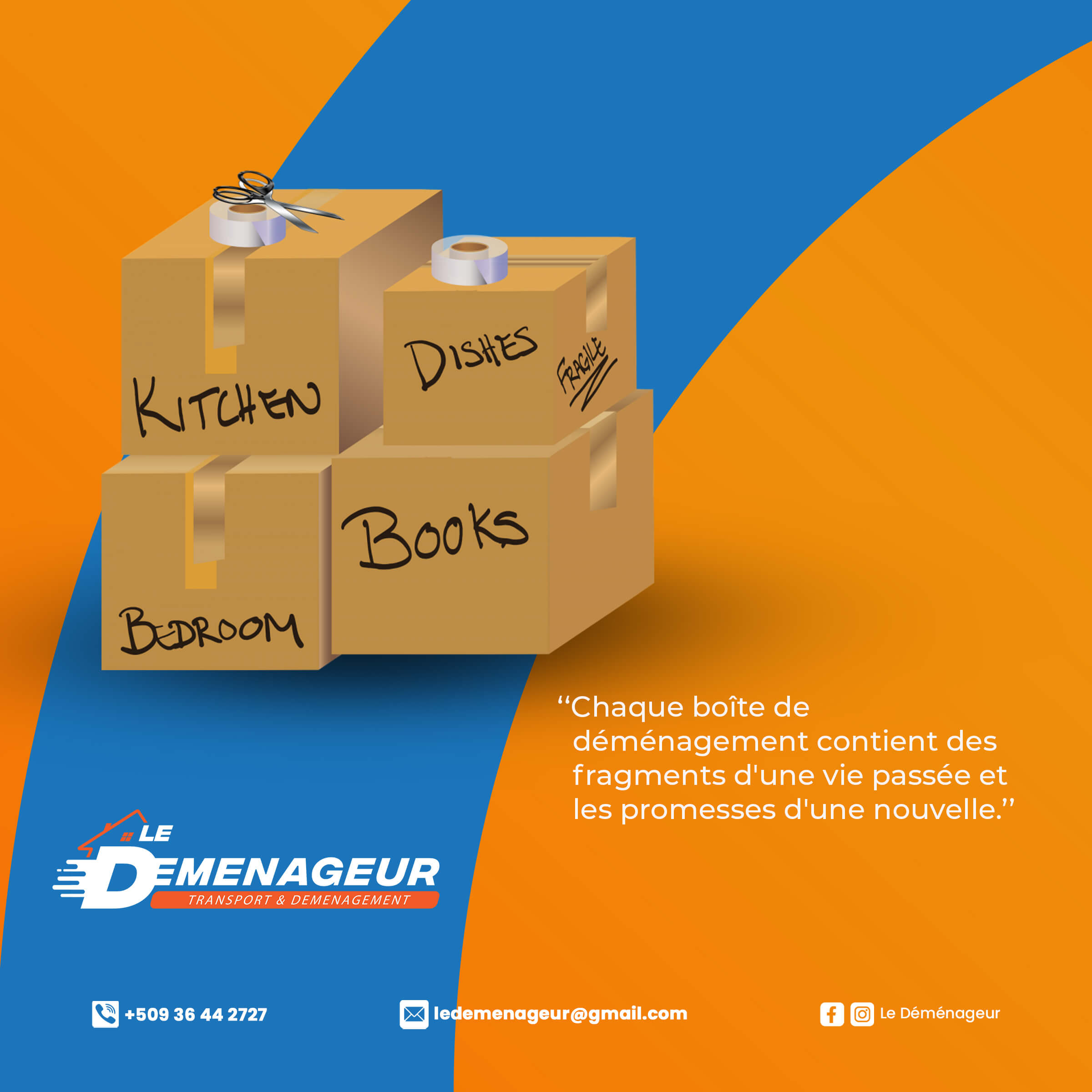 Poster created for Le Démenageur