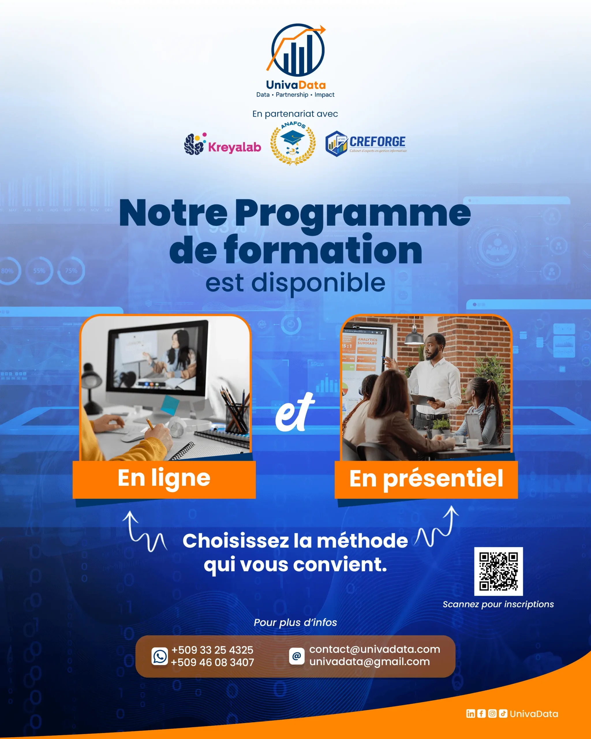 Visuelle réalialiser pour Univadata